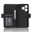 For TECNO Spark 10 4G Flip Leather Phone Case Stand Multiple Card Slots Wallet Cover - Black - 5