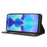 For TECNO Spark 10 4G PU Leather Vintage Phone Case Wallet Stand Folio Protective Cover - Black - 3
