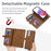 MEGSHI 017 Series For Samsung Galaxy A33 5G Detachable Magnet Cover Zipper Wallet PU Leather Flip Case with Wrist Strap - Brown - 7