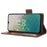 For Nokia C32 PU Leather Wallet Case Litchi Texture Stand Phone Cover with Strap - Brown - 3