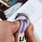Protective Case for iPhone 14 Pro Max Liquid Silicone Slim Case Card Slot Phone Cover with Strap - Purple - 5