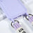 Protective Case for iPhone 14 Pro Max Liquid Silicone Slim Case Card Slot Phone Cover with Strap - Purple - 6