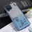 KADEM For Samsung Galaxy M33 5G (Global Version) Gradient Glitter TPU Case Flower Pattern Bling Rhinestone Cover - Blue - 3