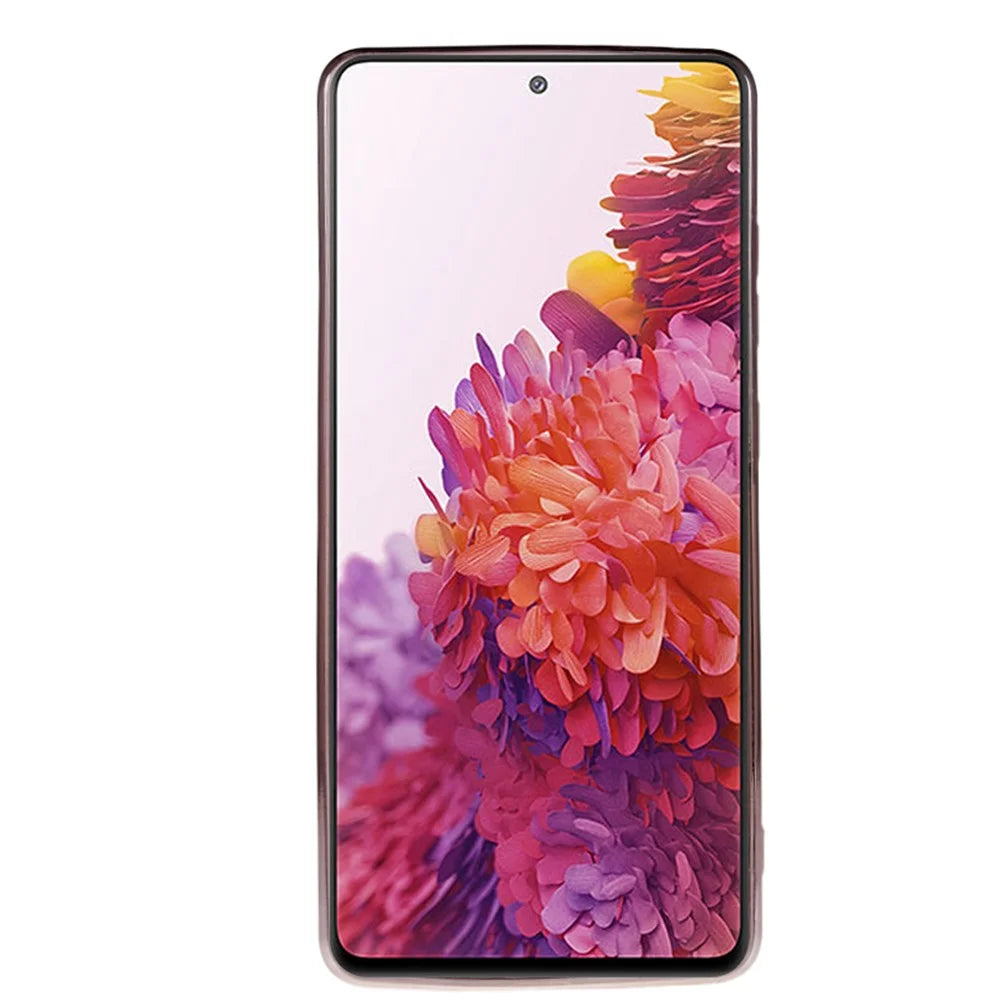 KADEM For Samsung Galaxy S20 FE / FE 5G / FE 2022 / S20 Lite Rhinestone Gradient Glitter TPU Case Flower Pattern Phone Cover - Rose Gold - 2