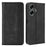 For Infinix Hot 30 X6831 PU Leather Flip Folio Case Retro Texture Stand Wallet Magnetic Cell Phone Cover - Black - 1