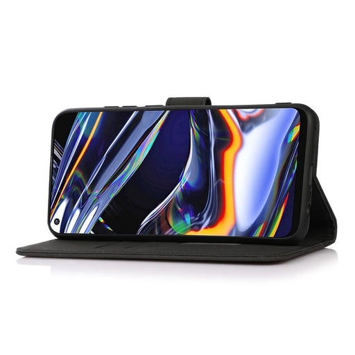 KHAZNEH For Nokia C12 4G / C12 Plus / C12 Pro PU Leather Textured Flip Phone Case Magnetic Folio Stand Wallet Cover - Black - 2