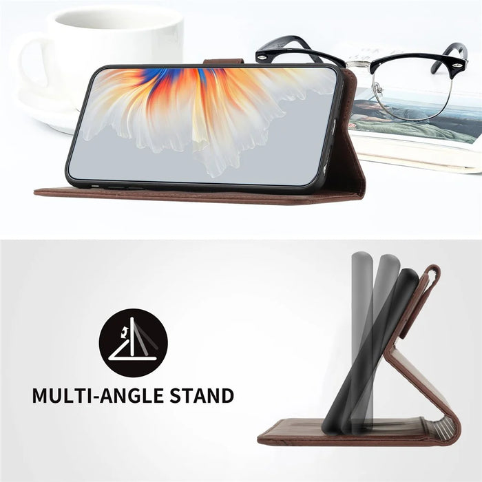 YX003 For Samsung Galaxy A53 5G Phone Shell Wallet PU Leather Imprinted Smile Pattern Phone Stand Case - Coffee - 3