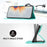 YX003 For Samsung Galaxy A73 5G PU Leather Wallet Phone Stand Case Imprinted Smile Pattern Cell Phone Cover - Baby Blue - 3