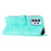 YX003 For Samsung Galaxy A73 5G PU Leather Wallet Phone Stand Case Imprinted Smile Pattern Cell Phone Cover - Baby Blue - 4