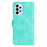 YX003 For Samsung Galaxy A73 5G PU Leather Wallet Phone Stand Case Imprinted Smile Pattern Cell Phone Cover - Baby Blue - 7