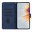 YX003 For Samsung Galaxy S23 Ultra PU Leather Cover Wallet Stand Imprinted Pattern Phone Case - Sapphire - 2