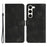 YX003 For Samsung Galaxy S23 Cell Phone Case Anti-Scratch PU Leather Wallet Stand Imprinted Smile Pattern Cover - Black - 1
