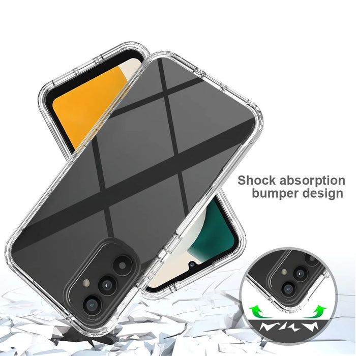 For Samsung Galaxy A34 5G PC TPU Phone Case Gradient Color Cell Phone Shell with PET Screen Protector - Black - 3