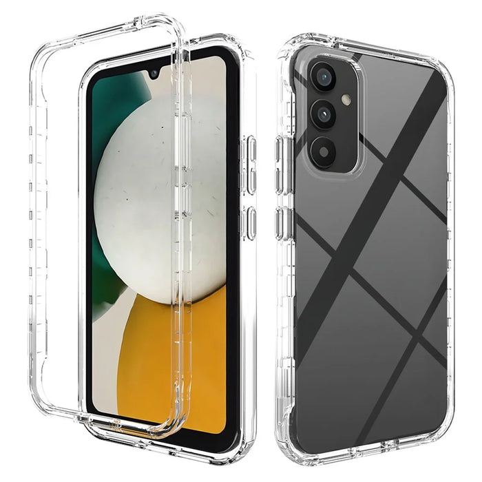For Samsung Galaxy A34 5G Shockproof TPU PC Case Gradient Color Anti-Scratch Clear Phone Cover - Transparent - 1