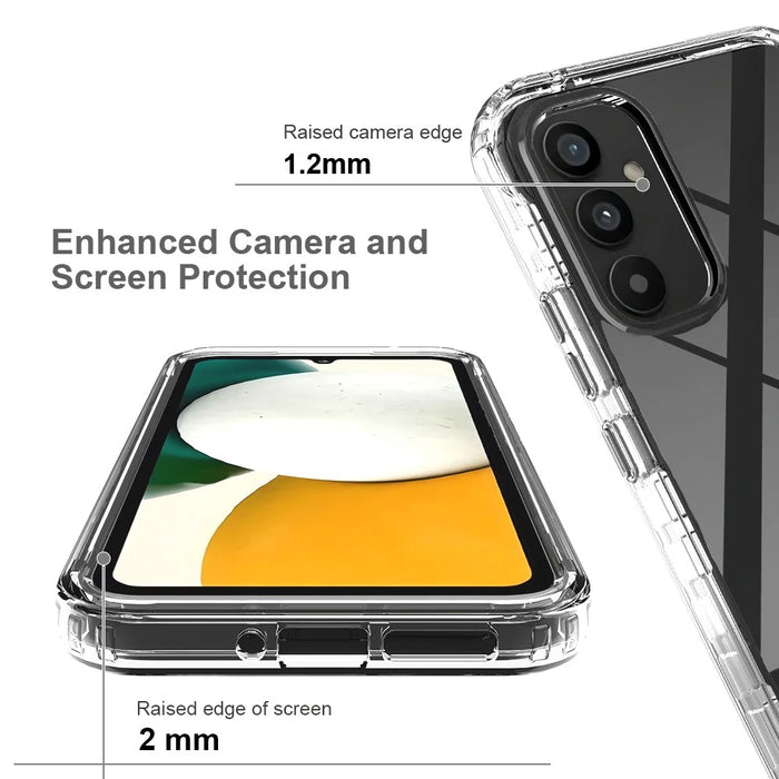 For Samsung Galaxy A34 5G Shockproof TPU PC Case Gradient Color Anti-Scratch Clear Phone Cover - Transparent - 3