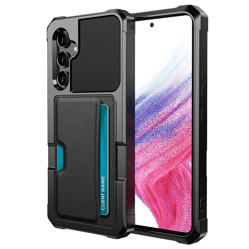 For Samsung Galaxy A34 5G Case ZM02 PU Leather Coated Protective Case Card Slot TPU Phone Shell - 1