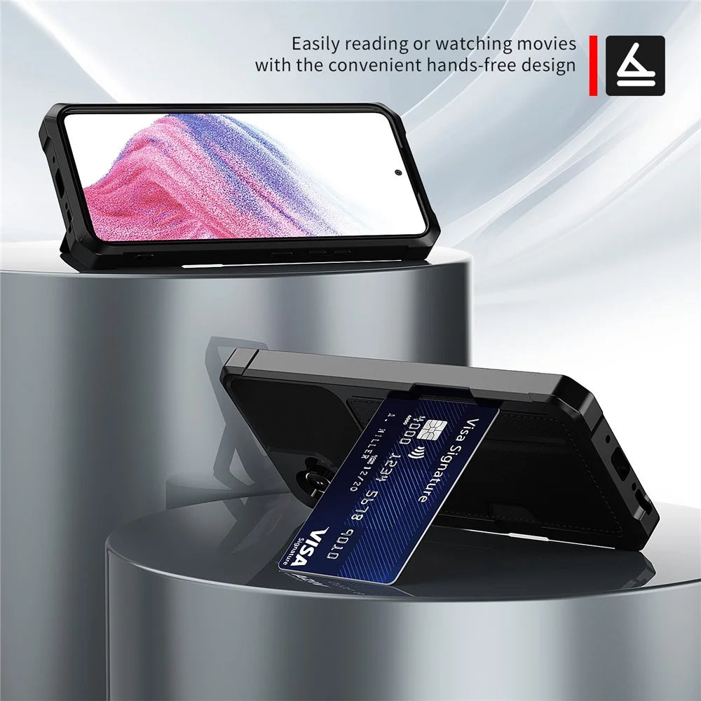 For Samsung Galaxy A34 5G Case ZM02 PU Leather Coated Protective Case Card Slot TPU Phone Shell - 3