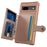 ZM03 For Google Pixel 7a Case PU Leather Coated TPU Card Holder Wallet Phone Cover - Pink - 3