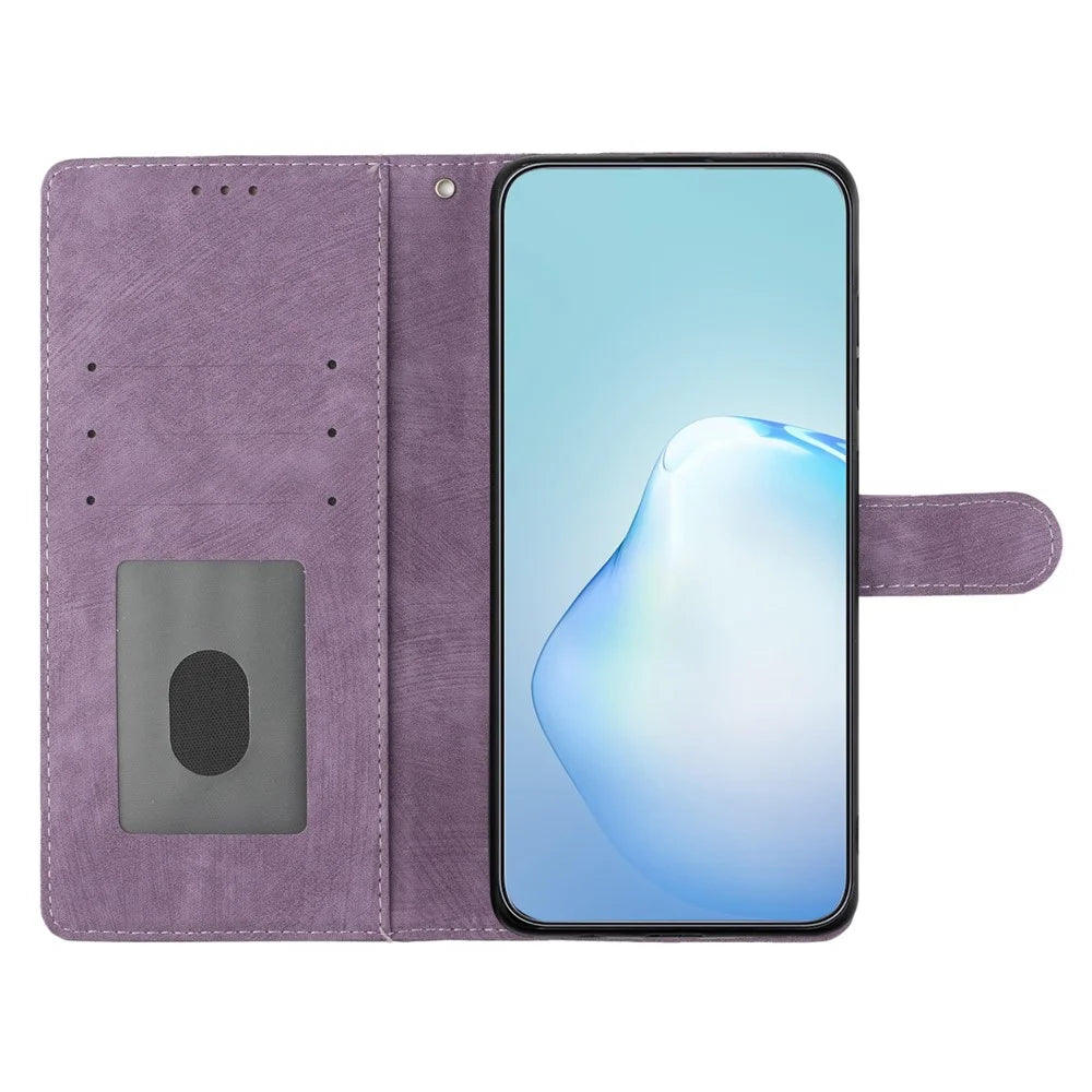 For Samsung Galaxy S22+ 5G PU Leather Folio Flip Cover Skin-Touch Stand Wallet Phone Case - Purple - 2