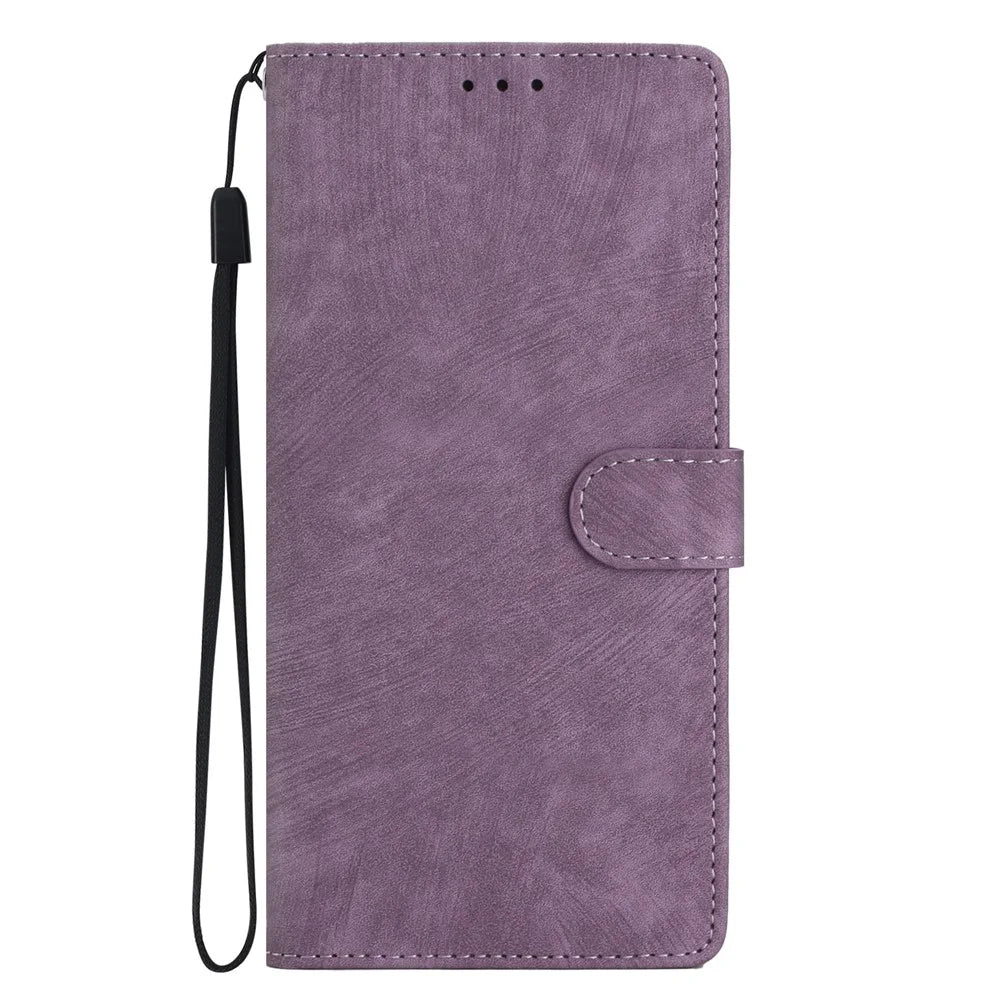 For Samsung Galaxy S22+ 5G PU Leather Folio Flip Cover Skin-Touch Stand Wallet Phone Case - Purple - 7
