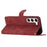 For Samsung Galaxy S23 Solid Color Leather Wallet Protective Cover Skin-touch Stand Phone Case - Red - 3