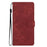 For Samsung Galaxy S23 Solid Color Leather Wallet Protective Cover Skin-touch Stand Phone Case - Red - 7