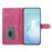For Samsung Galaxy S22 5G Solid Color Leather Wallet Shell Skin-touch Anti-drop Stand Phone Case - Rose - 2