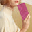 For Samsung Galaxy S22 5G Solid Color Leather Wallet Shell Skin-touch Anti-drop Stand Phone Case - Rose - 5