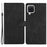 For Samsung Galaxy A22 4G (EU Version) PU Leather Wallet Protective Shell Skin-touch Flip Stand Phone Case - Black - 1
