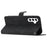 For Samsung Galaxy A34 5G Full Protection Cover Skin-touch Stand Leather Wallet Phone Case - Black - 3