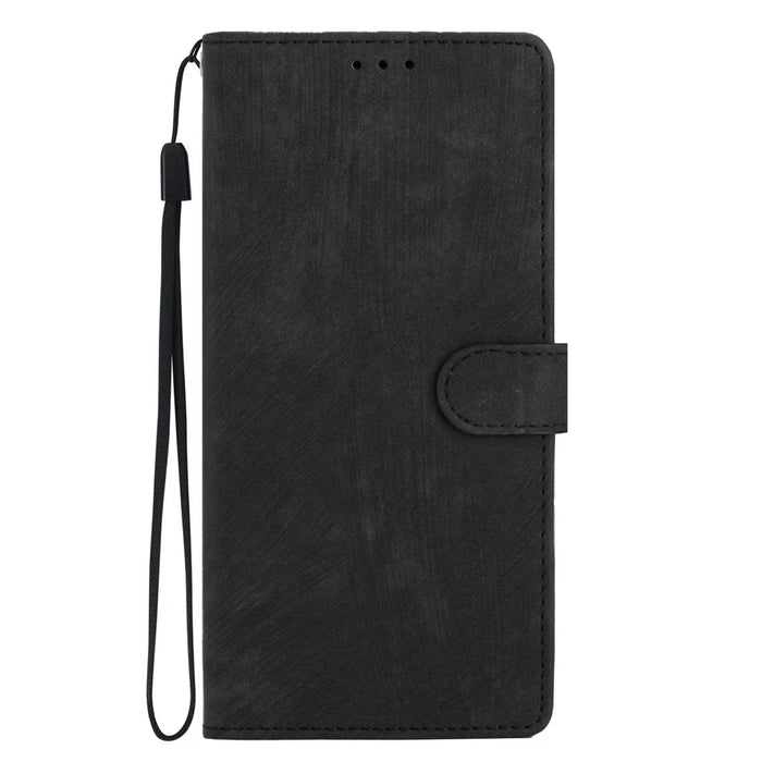 For Samsung Galaxy A34 5G Full Protection Cover Skin-touch Stand Leather Wallet Phone Case - Black - 7