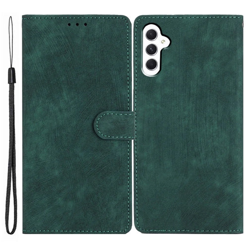 For Samsung Galaxy A54 5G PU Leather Protective Shell Skin-touch Flip Stand Wallet Mobile Case - Green - 1