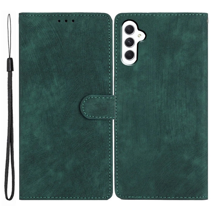 For Samsung Galaxy A54 5G PU Leather Protective Shell Skin-touch Flip Stand Wallet Mobile Case - Green - 1