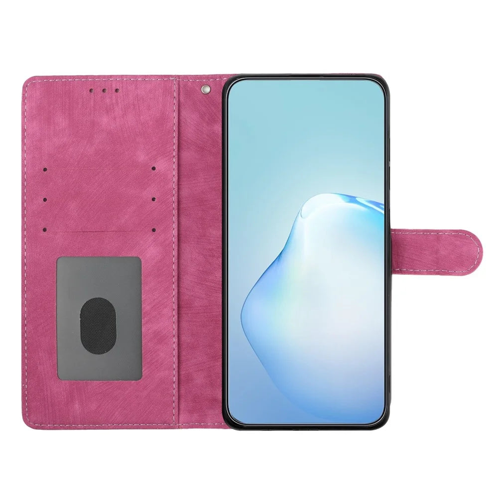 For Samsung Galaxy A53 5G Skin-touch PU Leather Wallet Stand Phone Case Full Protection Shell - Rose - 2