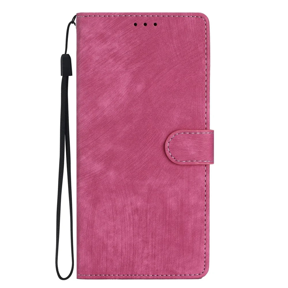 For Samsung Galaxy A53 5G Skin-touch PU Leather Wallet Stand Phone Case Full Protection Shell - Rose - 7