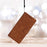 Wallet Shell for iPhone 14 Pro Max Solid Color Skin-touch PU Leather Anti-drop Stand Phone Case - Brown - 4