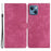 For iPhone 14 Plus PU Leather Wallet Fully Wrapped Cover Skin-touch Stand Phone Case - Rose - 1