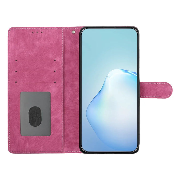For iPhone 14 Plus PU Leather Wallet Fully Wrapped Cover Skin-touch Stand Phone Case - Rose - 2