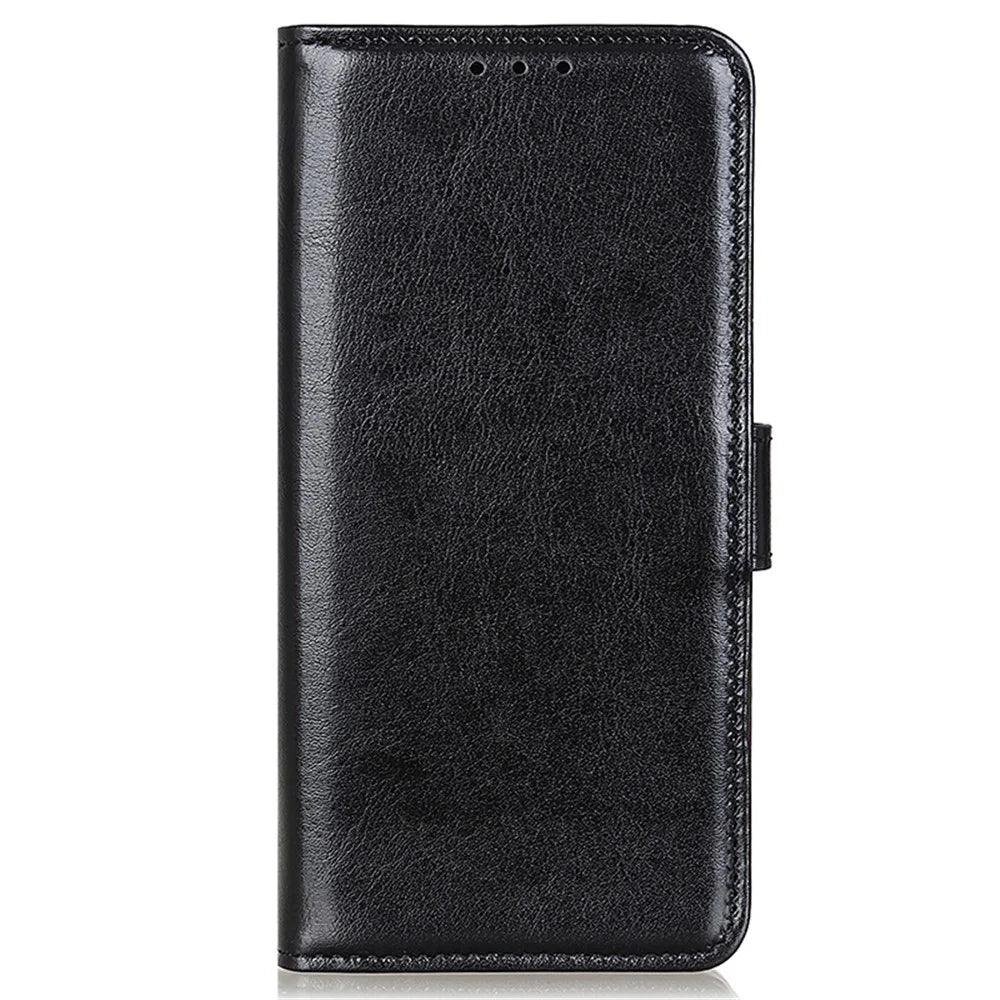 For Google Pixel 8 5G PU Leather+TPU Phone Cover Crazy Horse Texture Cellphone Wallet Stand Case - Black - 6