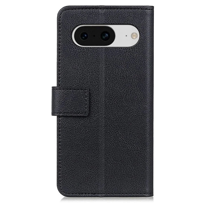Anti-Scratch Protective Cover for Google Pixel 8 PU Leather Wallet Phone Case with Stand - Black - 7