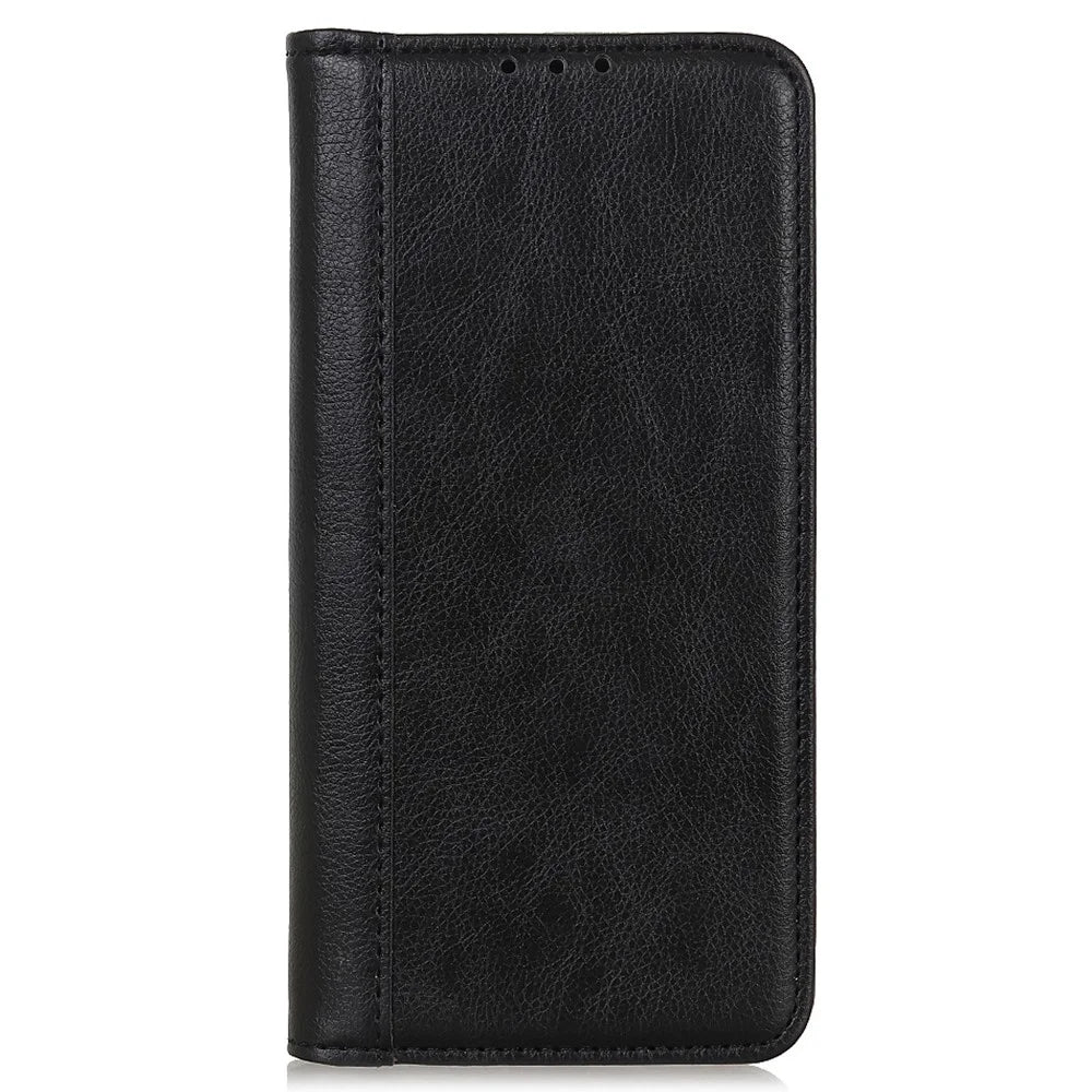 For Google Pixel 8 Litchi Texture Shockproof Wallet Stand Phone Case Split Leather+TPU Protective Cover - Black - 6