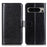 Phone Cover for Google Pixel 8 Pro PU Leather+TPU Wallet Crazy Horse Texture Cellphone Case - Black - 1