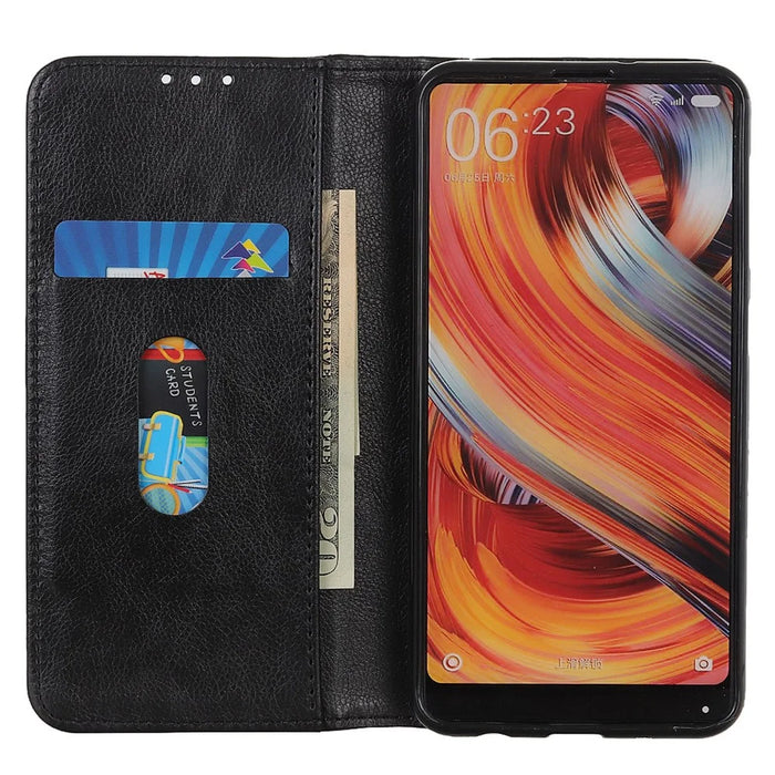 For Google Pixel 8 Pro Anti-Scratch Litchi Texture Mobile Phone Case Split Leather+TPU Phone Cover Wallet - Black - 2
