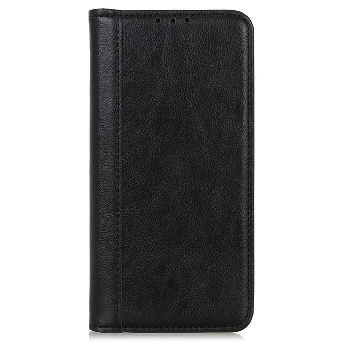 For Google Pixel 8 Pro Anti-Scratch Litchi Texture Mobile Phone Case Split Leather+TPU Phone Cover Wallet - Black - 6
