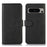 PU Leather Phone Case for Google Pixel 8 Pro , Cowhide Texture Cellphone Cover with Stand Wallet - Black - 1
