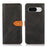KHAZNEH For Google Pixel 8 PU Leather Phone Cover Gold Button Magnetic Case with Stand Wallet - Black - 1