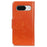 Stand Shell for Google Pixel 8 Split Leather Phone Case Nappa Texture Wallet Cover - Orange - 7
