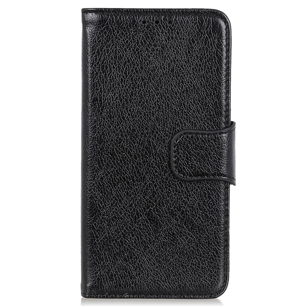 For Google Pixel 8 Pro Stand Split Leather Phone Case Nappa Texture Wallet Cover - Black - 6