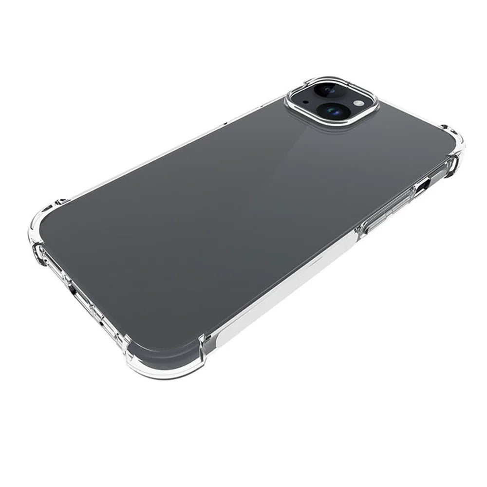For iPhone 15 Super Clear TPU Cell Phone Case Non-Slip Anti-Dust Mobile Phone Back Cover Shell - 4