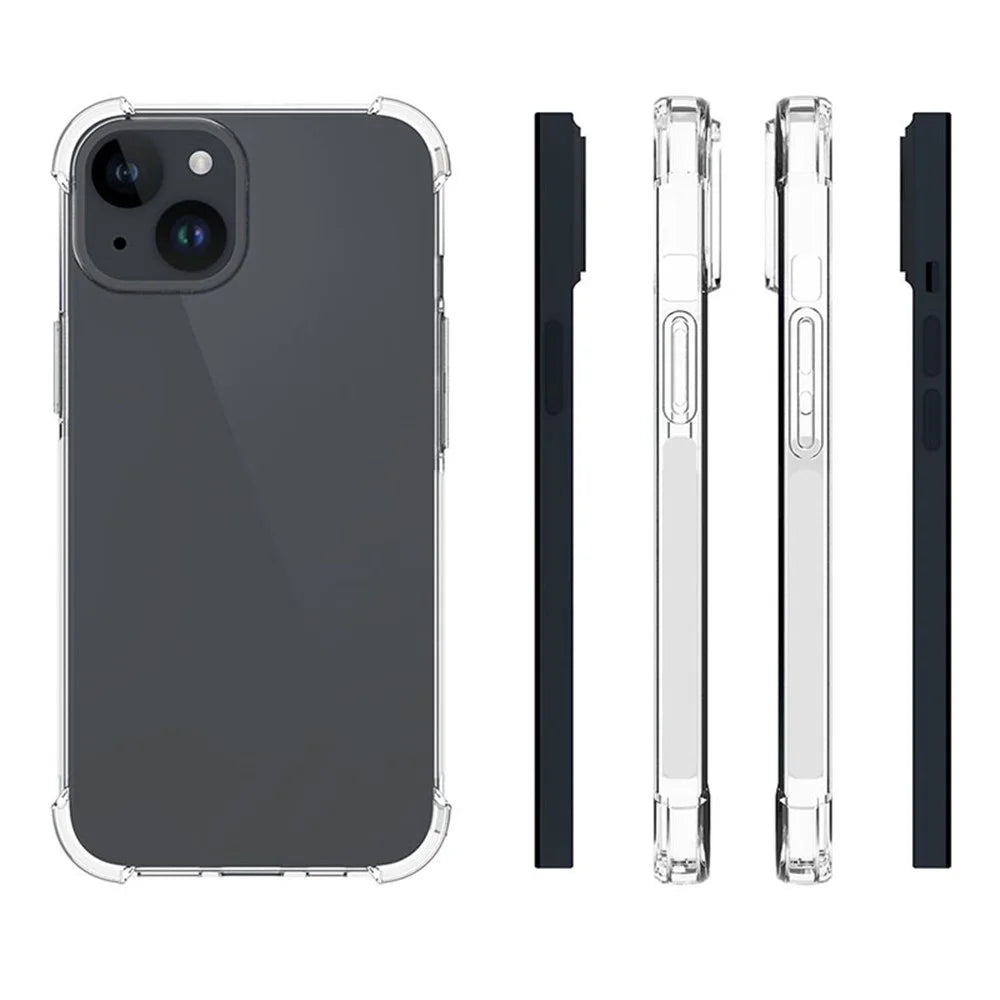 Anti-Slip Phone Case for iPhone 15 Plus , Four Corner Airbag Shock-Absorbed Corner Flexible TPU Phone Cover - 5